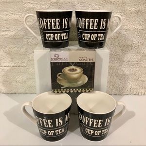 COFFEE CUPS / MUGS AND COASTERS